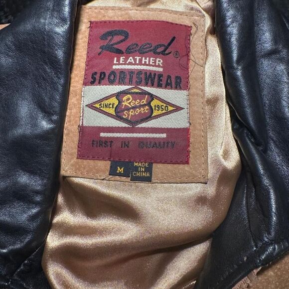 Reed Leather Sportswear Tan Suede Jacket Women’s Size M  Genuine Leather - Picture 3 of 5